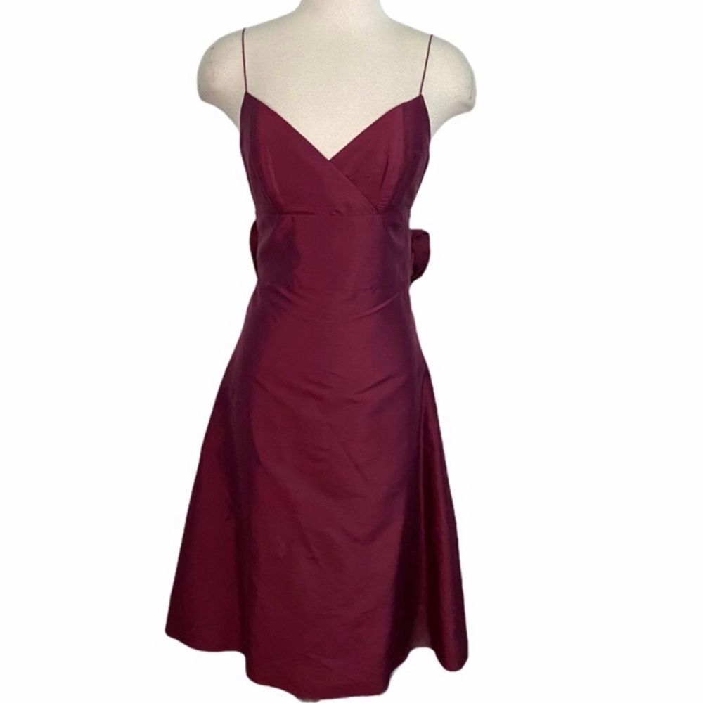 Jenny Yoo Red Wine Burgundy Dress, Size 2